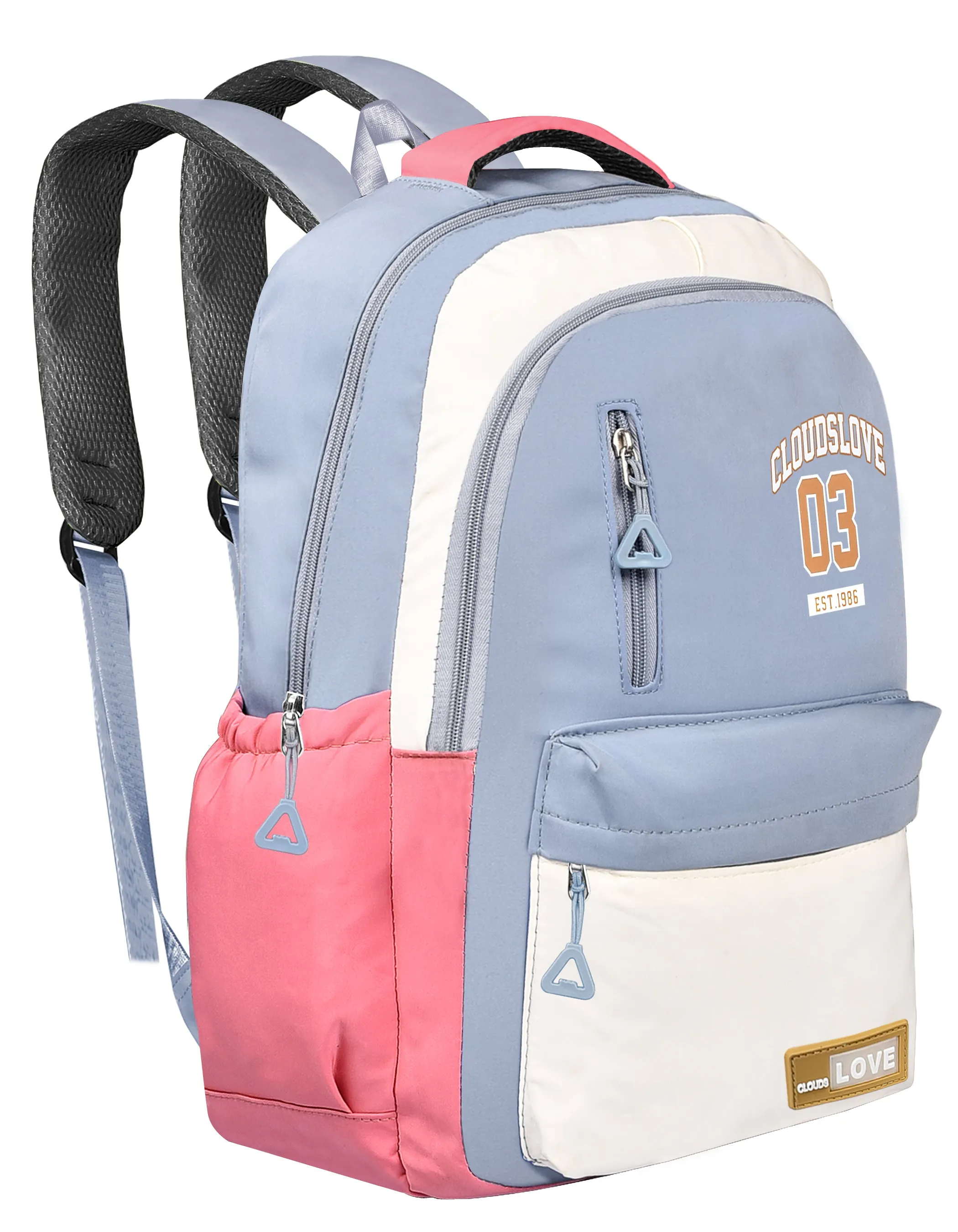 Clouds Love Right Backpack Cute, Colorful bags, Water Resistant and Lightweight(Pink/Blue)