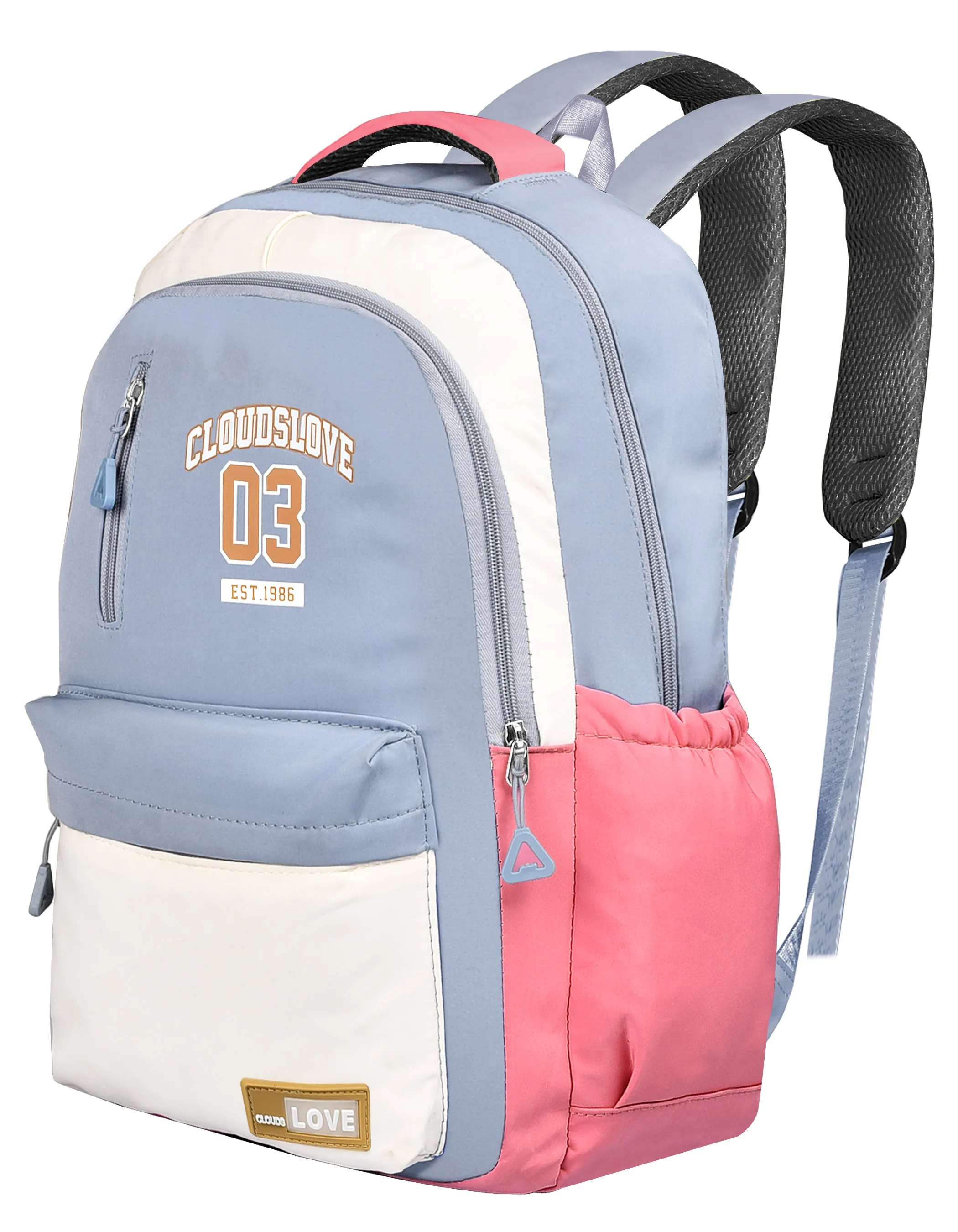 Clouds Love Right Backpack Cute, Colorful bags, Water Resistant and Lightweight(Pink/Blue)