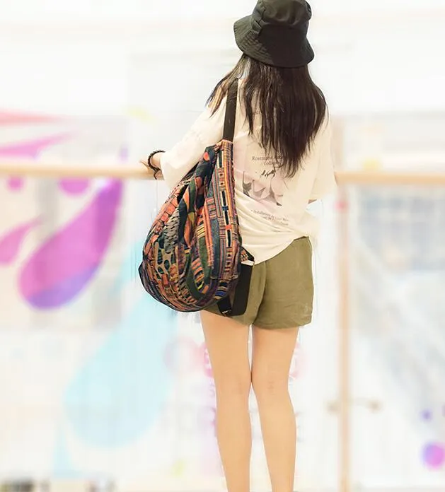 Colorful Casual Simple Women Travel Backpack Shoulder Bag