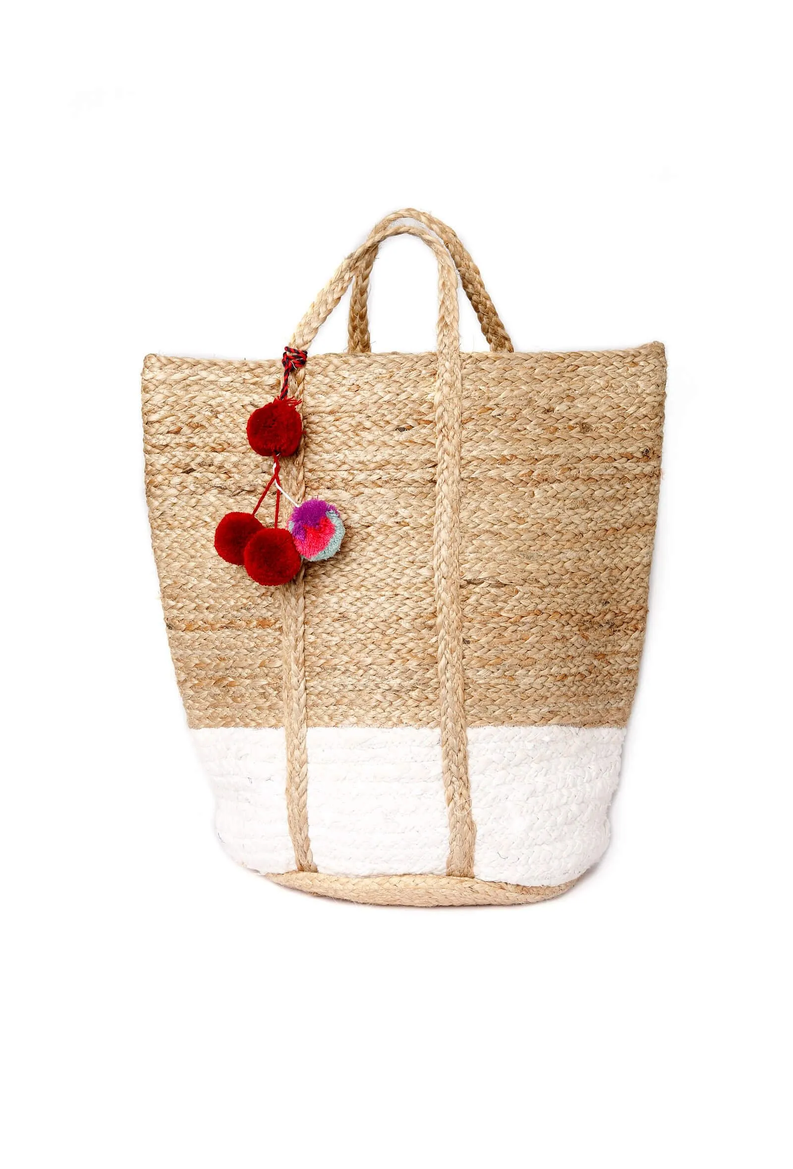 Contrast Jute bag