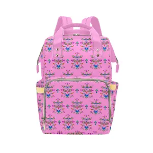 Dakota Damask Cheyenne Pink Multi-Function Diaper Backpack/Diaper Bag