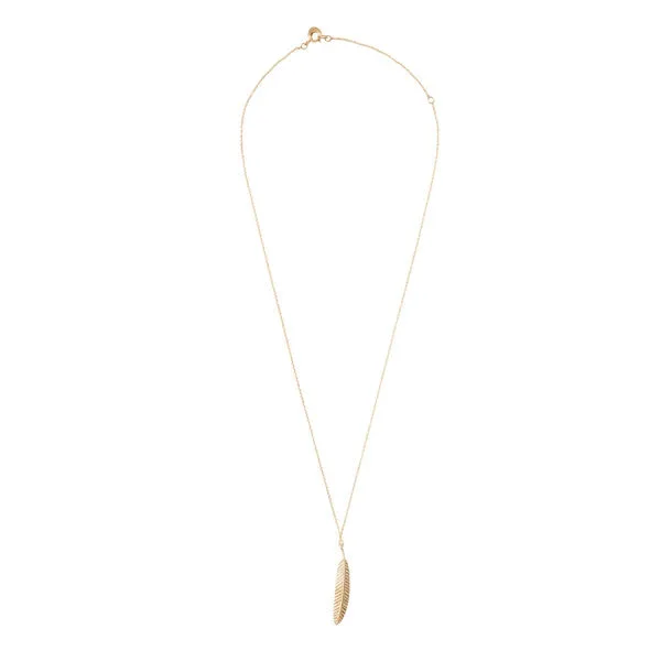 Delicate Feather Gold Necklace - A Beautiful Story