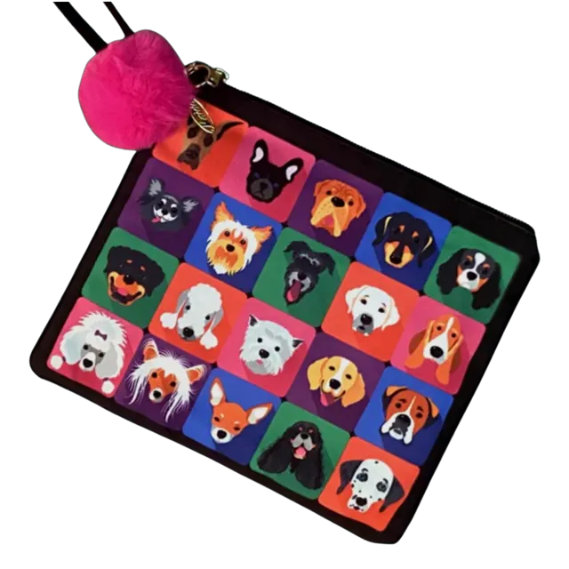 DOG SQUARES CLUTCH - EXCLUSIVE