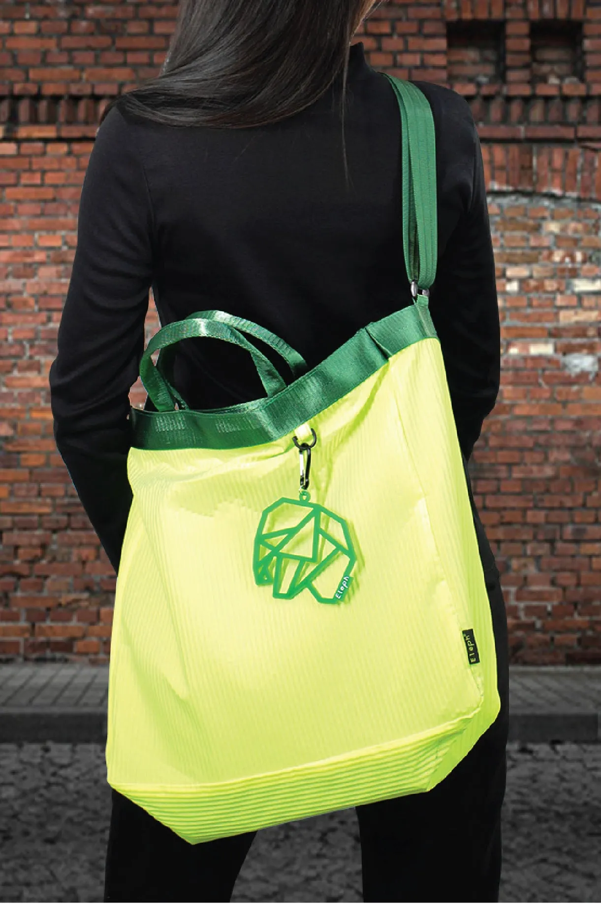 ELEPH WORKING BAG PLEAT - L  : Lime