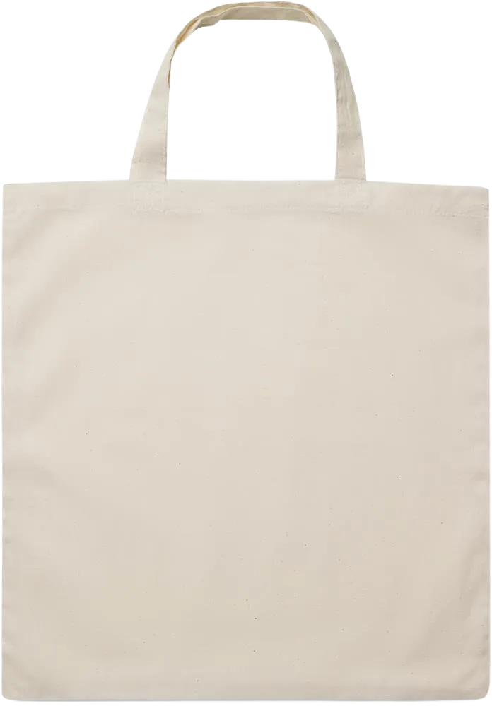 Essential short handle cotton tote bag