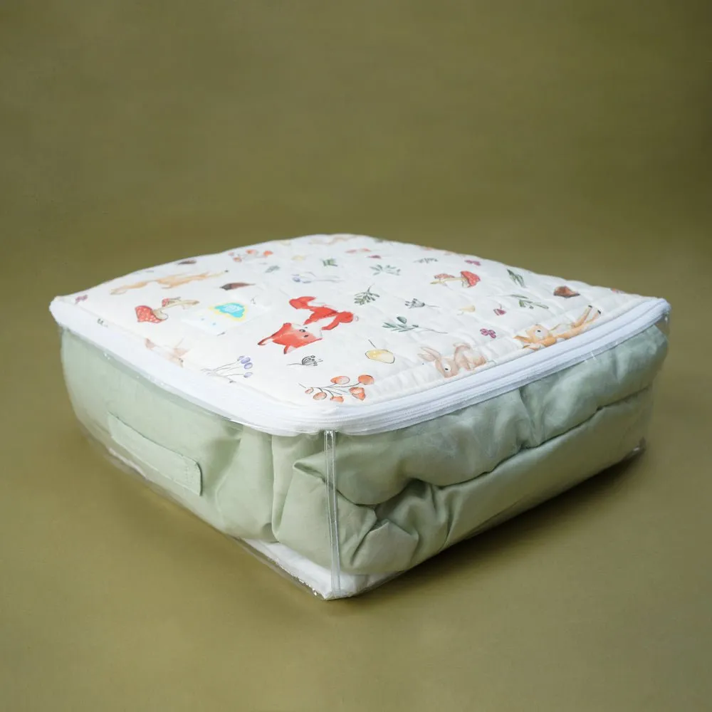 Fancy Fluff Organic Cotton Storage Bag- Woodland