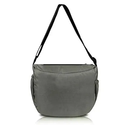 Fashion Track Grey Polyester sling bag