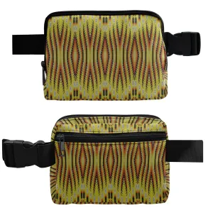 Fire Feather Yellow Belt Bag