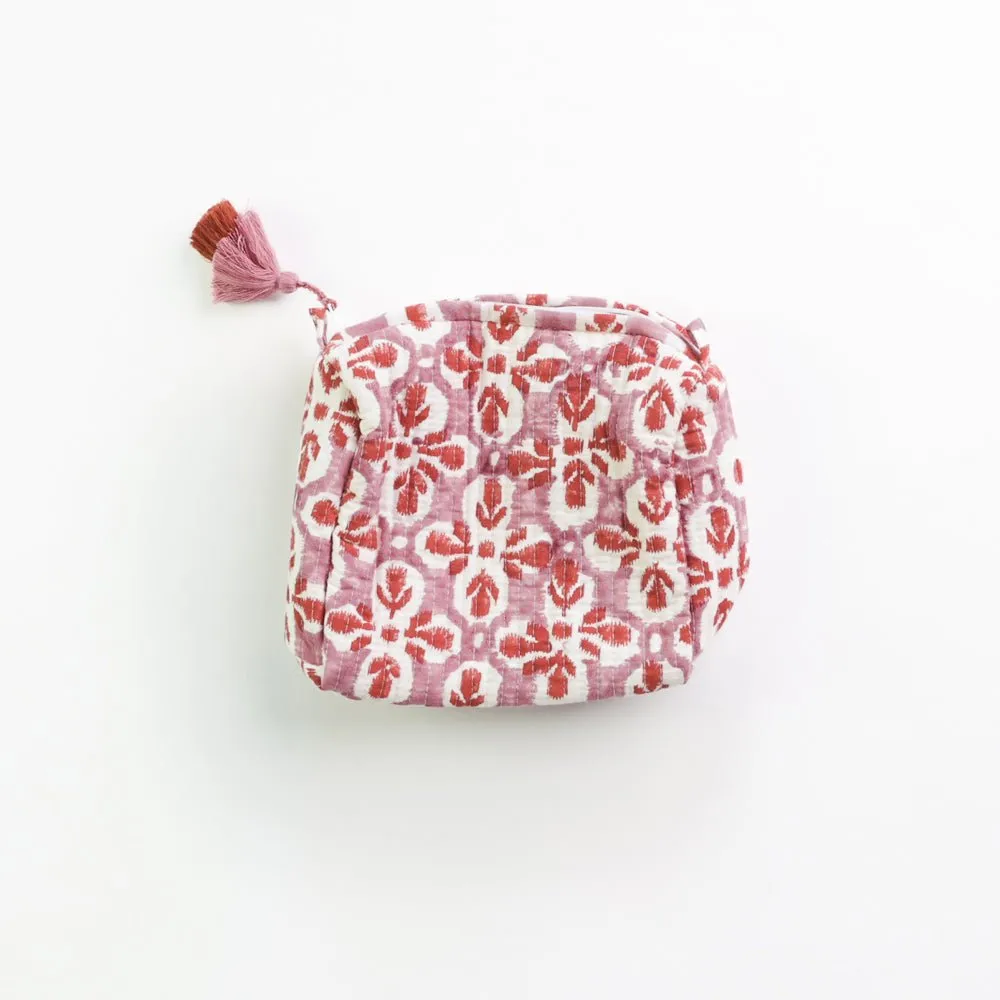 Fleur de Lis Rose Cosmetic Bag | Small