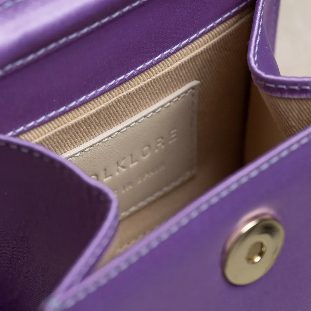 FOLKLORE - MINI LOOP BAG IN RASO NAPOLES LAVENDER