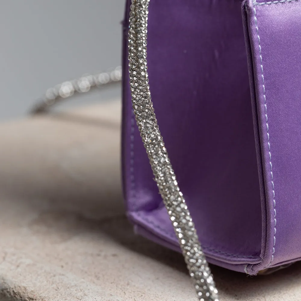 FOLKLORE - MINI LOOP BAG IN RASO NAPOLES LAVENDER