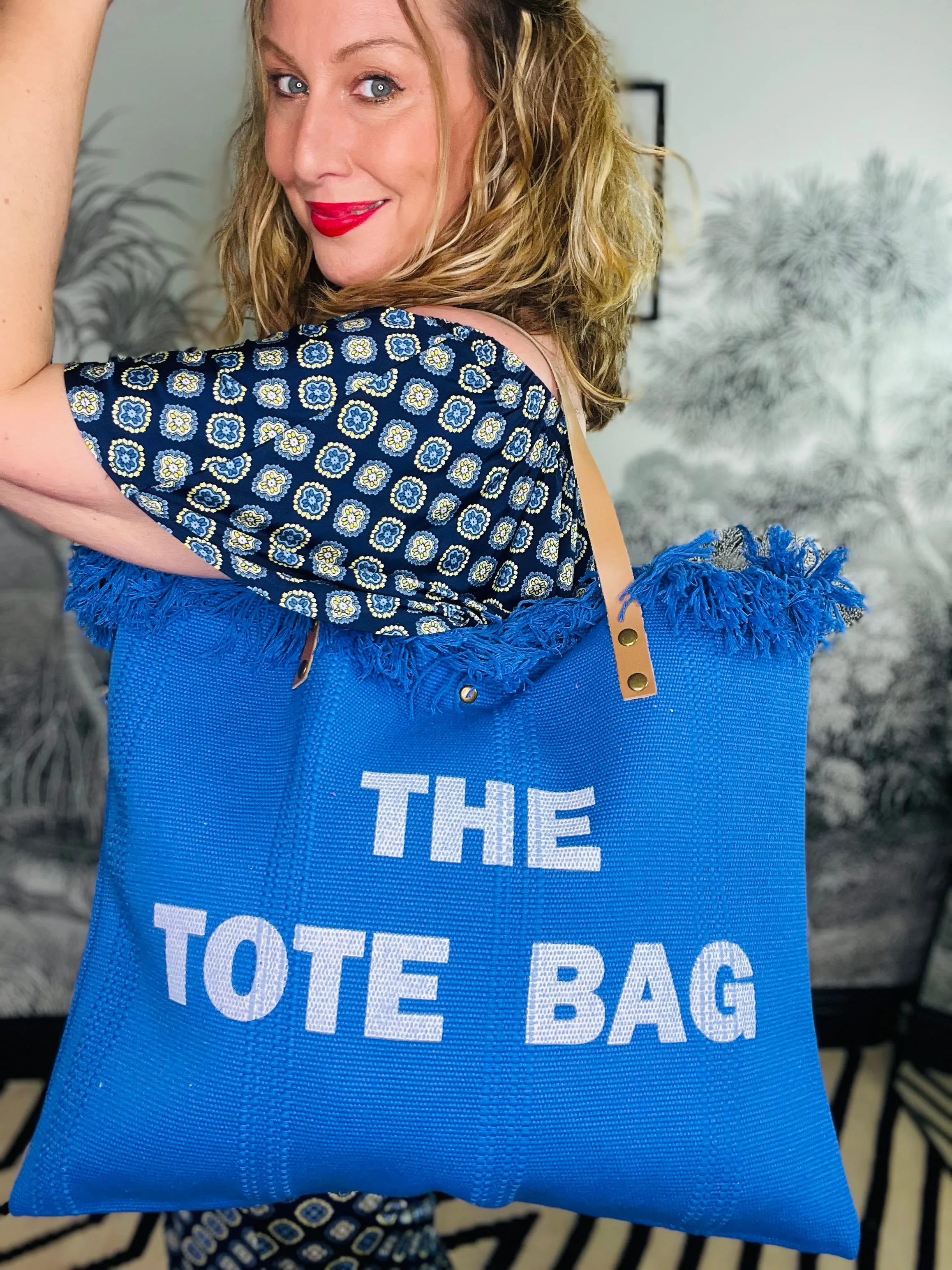 Fringed Canvas Tote Bag