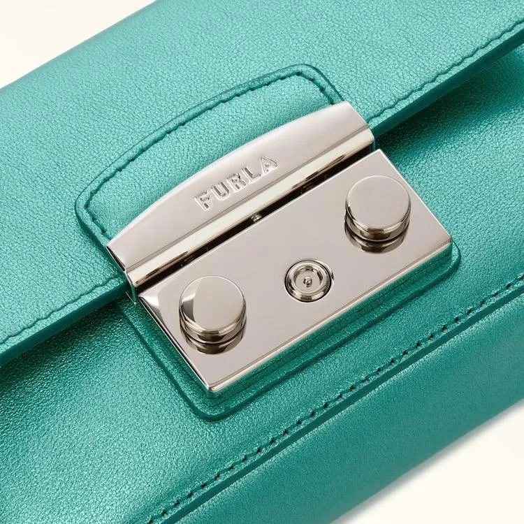 Furla Metropolis Mini Crossbody Bag - Metallic Teal