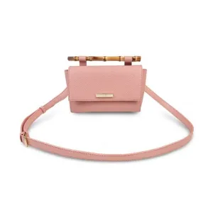 Gigi Bamboo Handle Crossbody Pink Handbag KLB1557