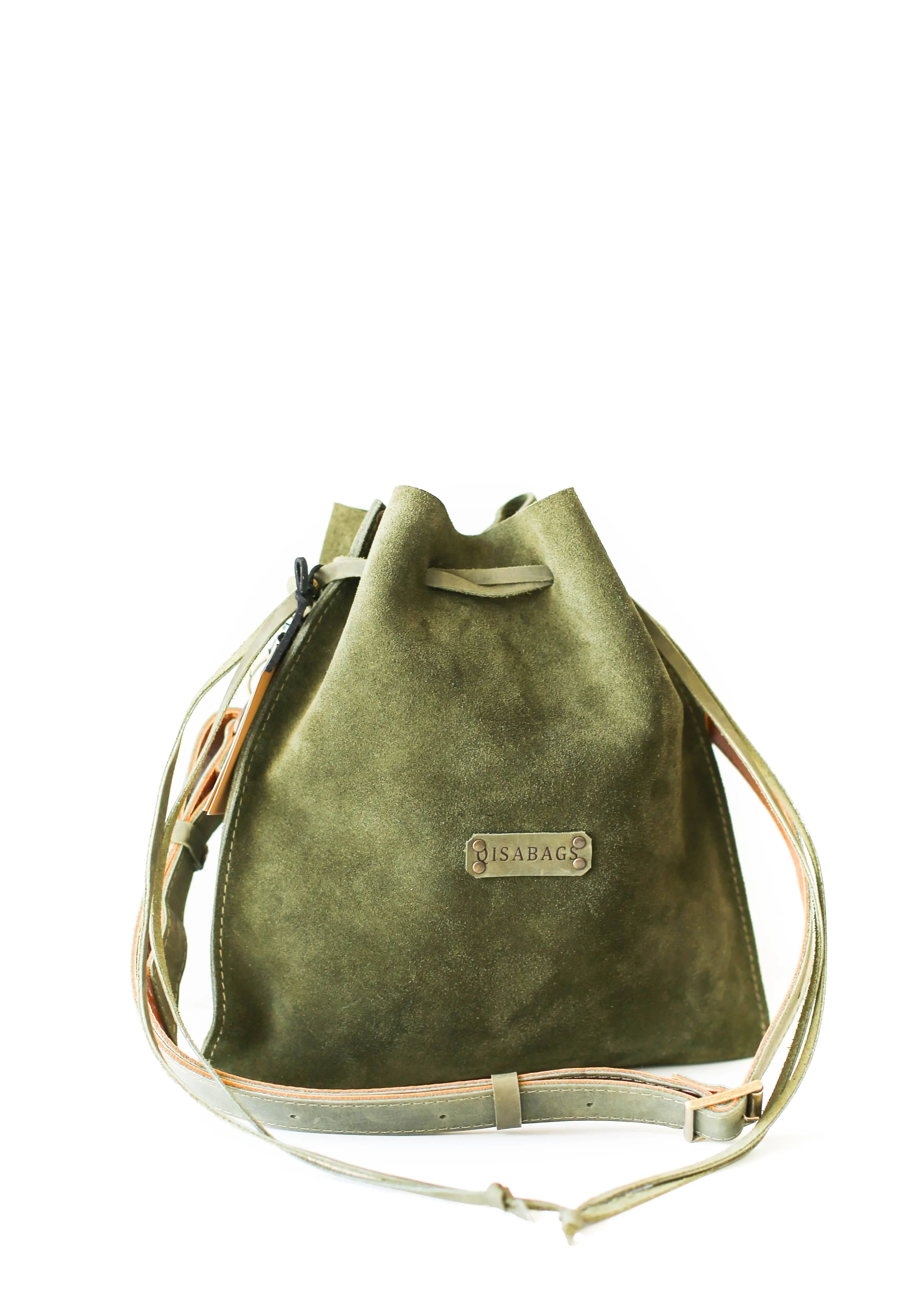 Green Suede Cross Body Bag