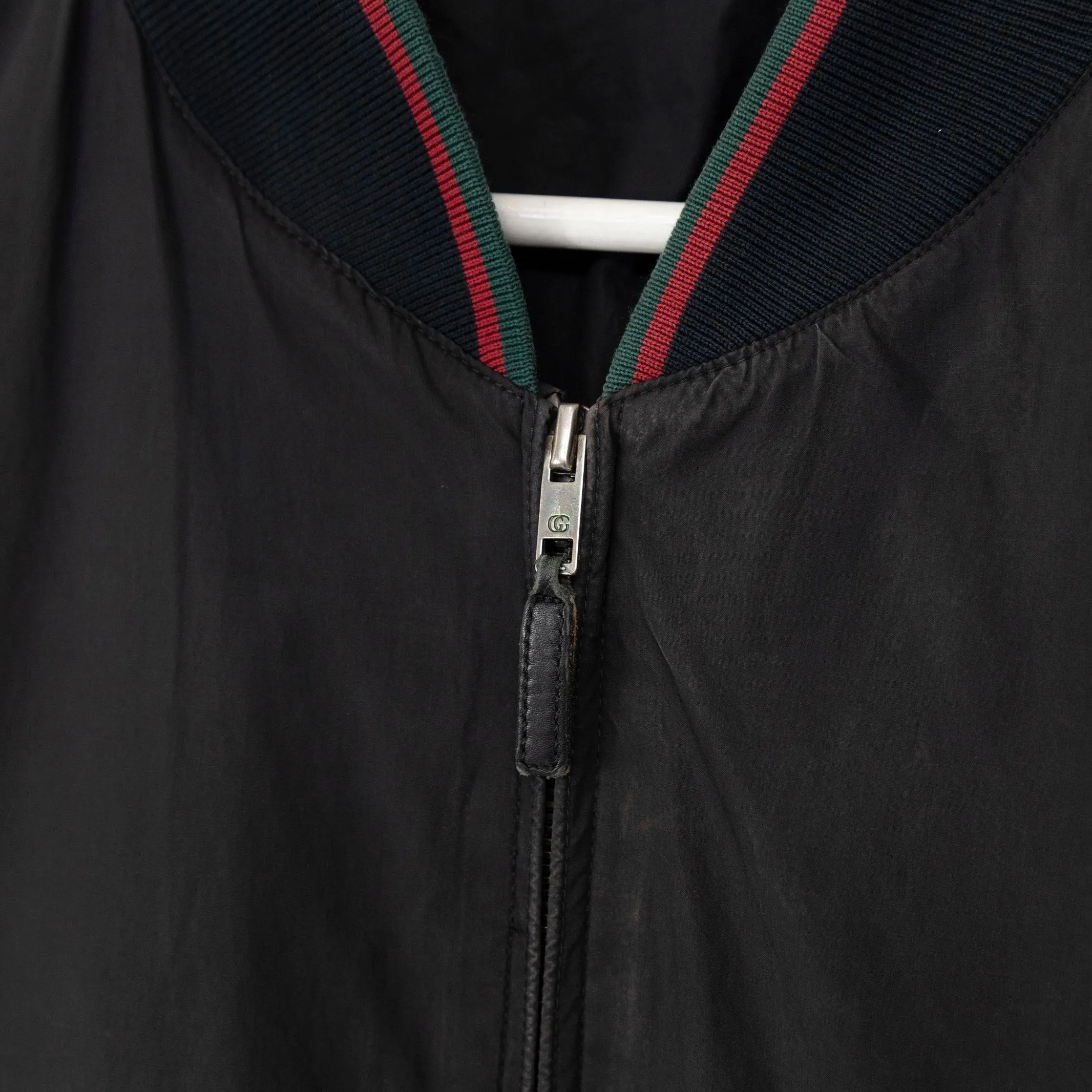 Gucci Collar Stripe Lightweight Bomber Jacket