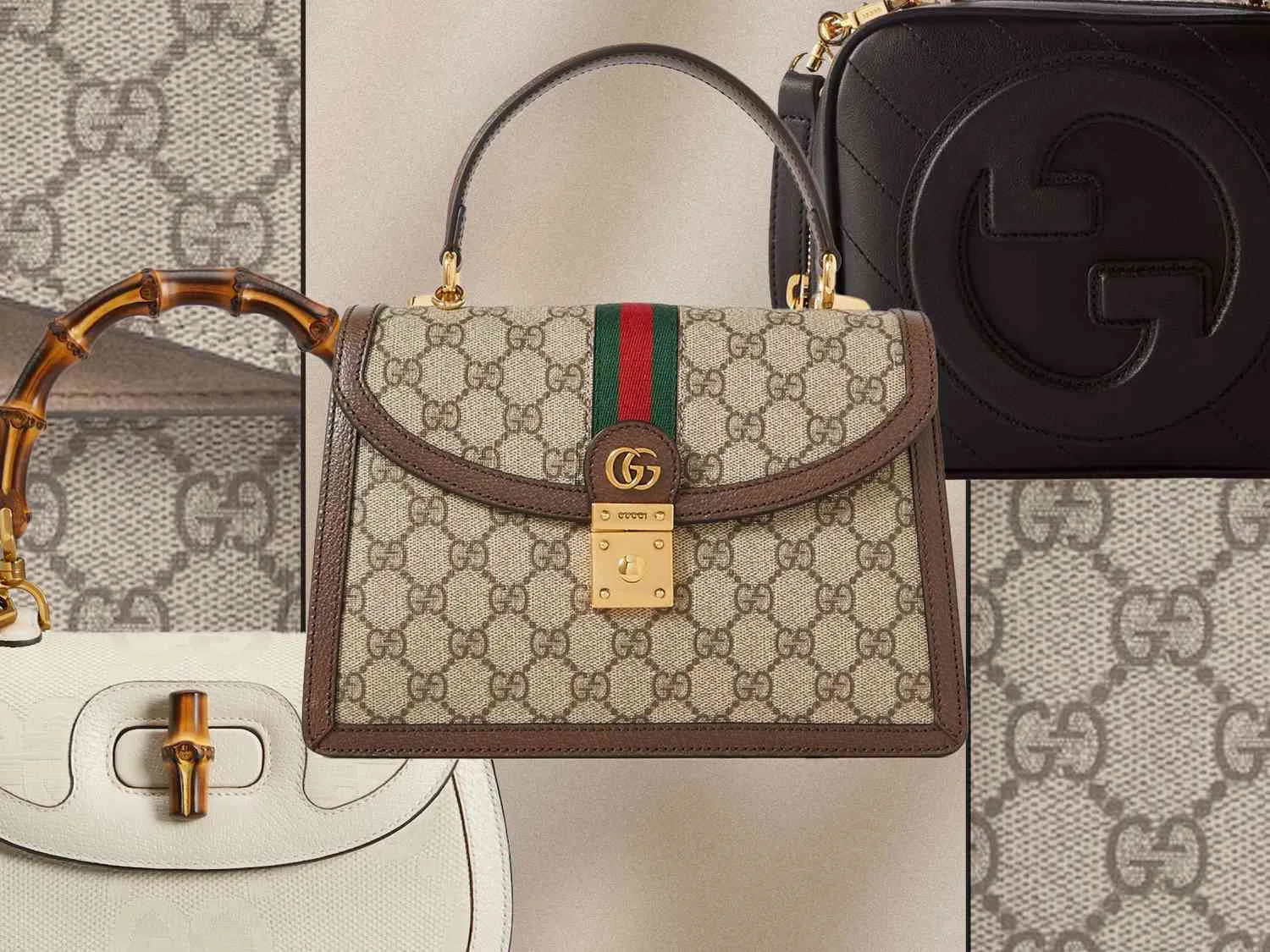 Gucci-Inspired Ophidia Bag with Long Chain and Branded Packing (Brown)