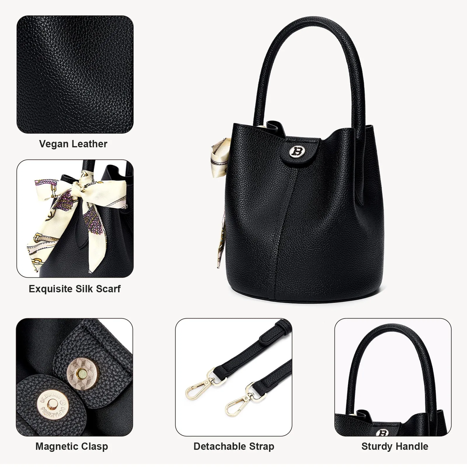 Harper Jones Bucket Bag – Chic Elegance with Versatile Style