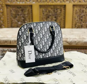 High Quality Dior Alma Women Bag (White/Black)