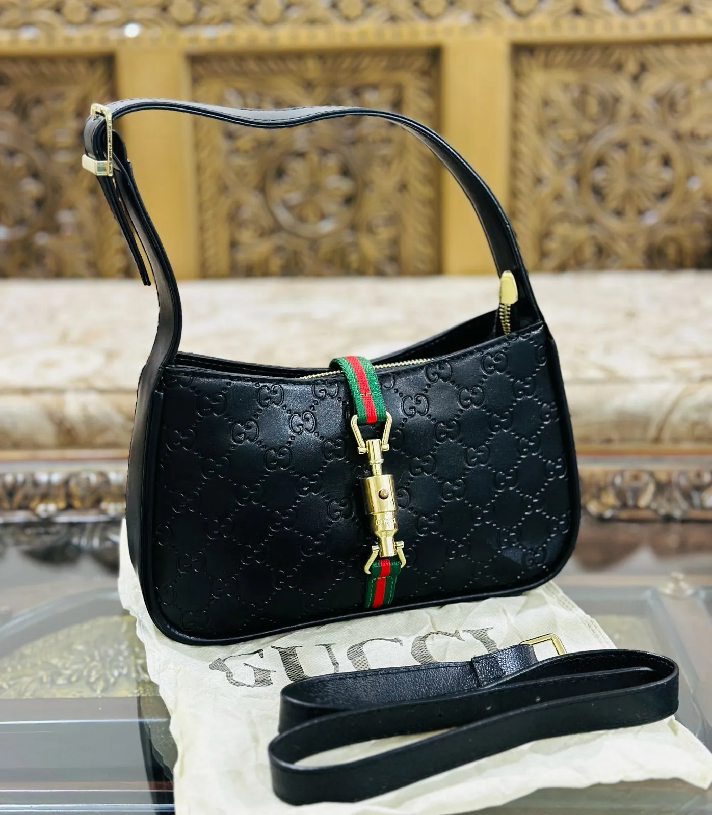 High-Quality GUCCI Shoulder Bag | Stylish & Versatile (black 1)