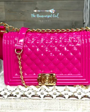 Hot Pink Quilted Jelly Bag Large