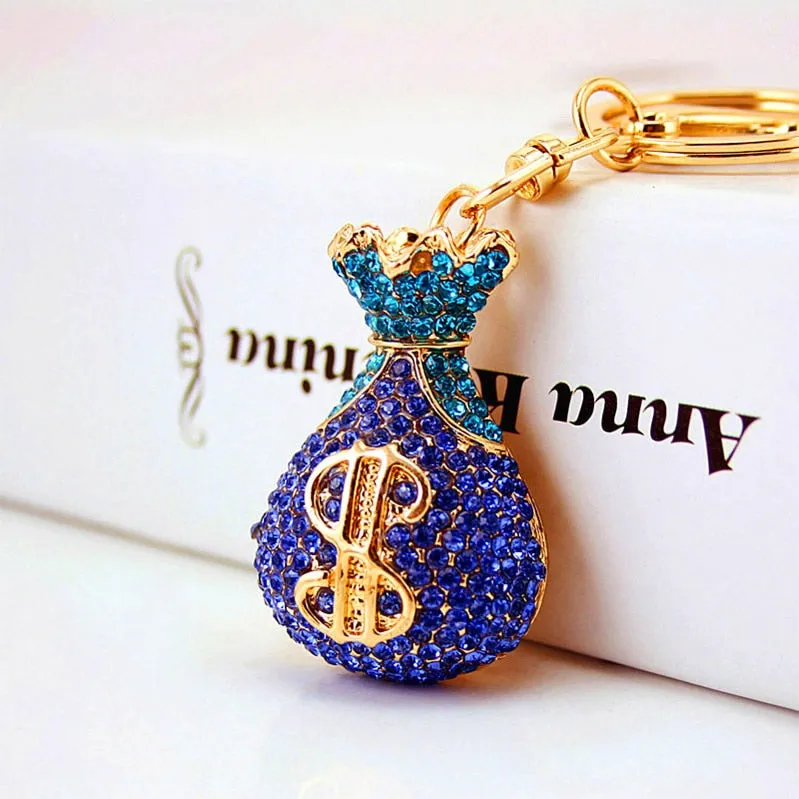 Iced Money Bag / Keychain Clip / Charm