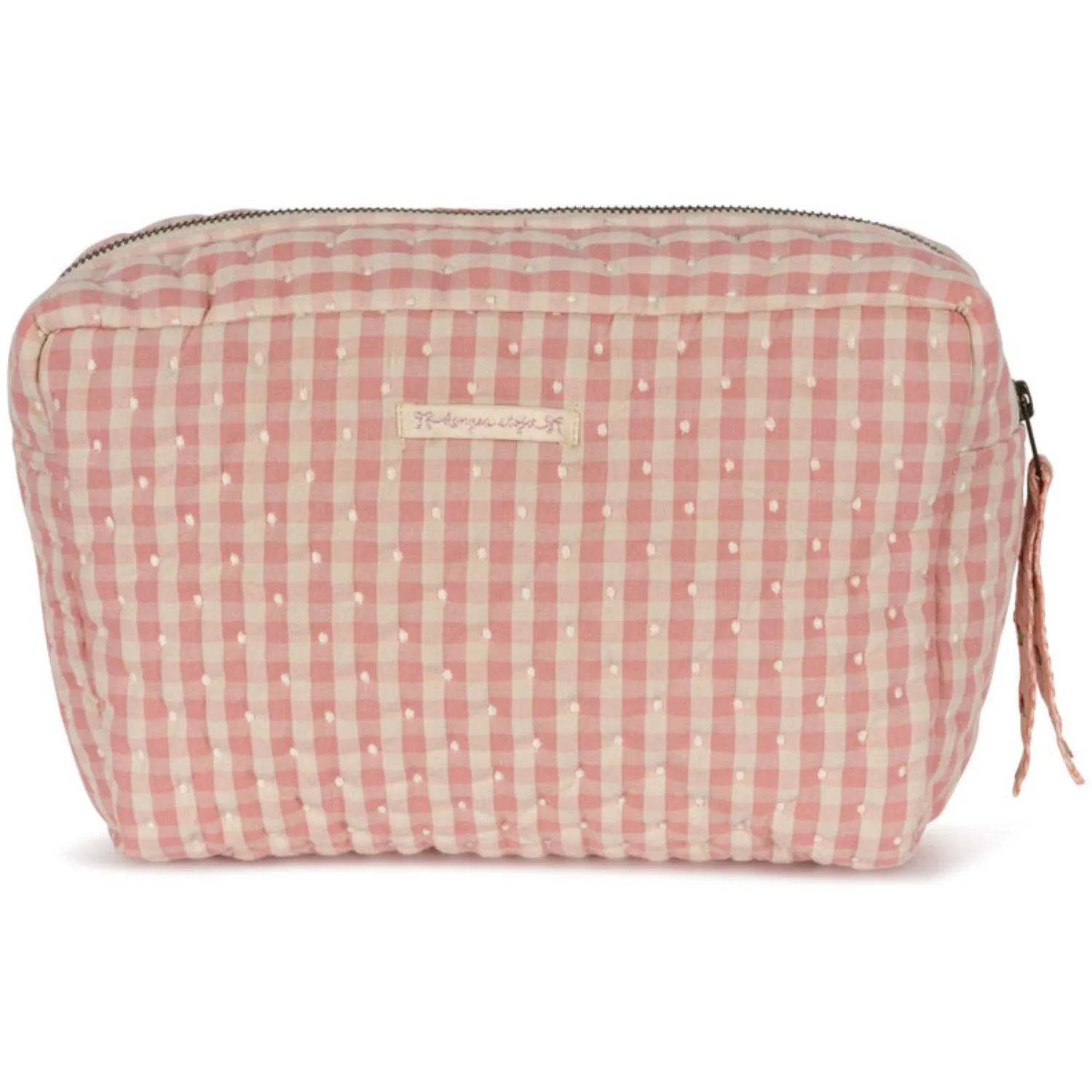 Konges Sløjd Powder Pink Check Seersucker Big Toiletry Bag