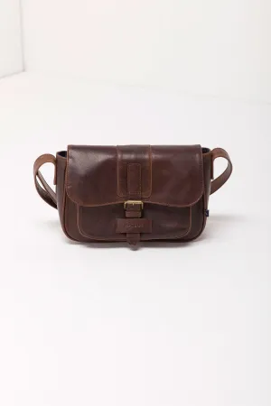 Ladies Leather Shoulder Bag - Heather