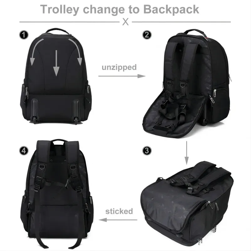 Large Capacity Comfortable Business Travel Trolley Backpack