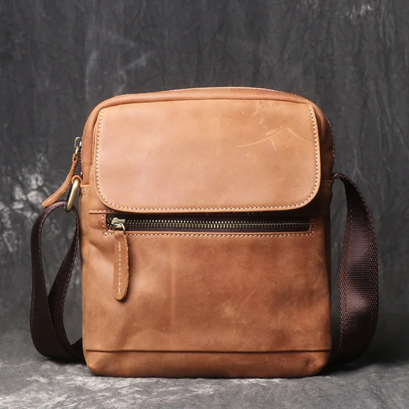 Leather Shoulder Bag For Men,Leather Shoulder Bag Message Bag Casual Cross Body Bag