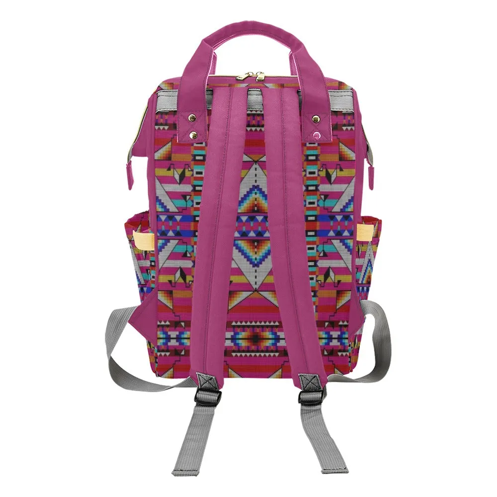 Medicine Blessing Pink Multi-Function Diaper Backpack/Diaper Bag