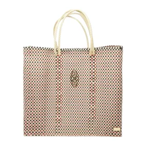 MEDIUM CHECKERED TOTE BAG