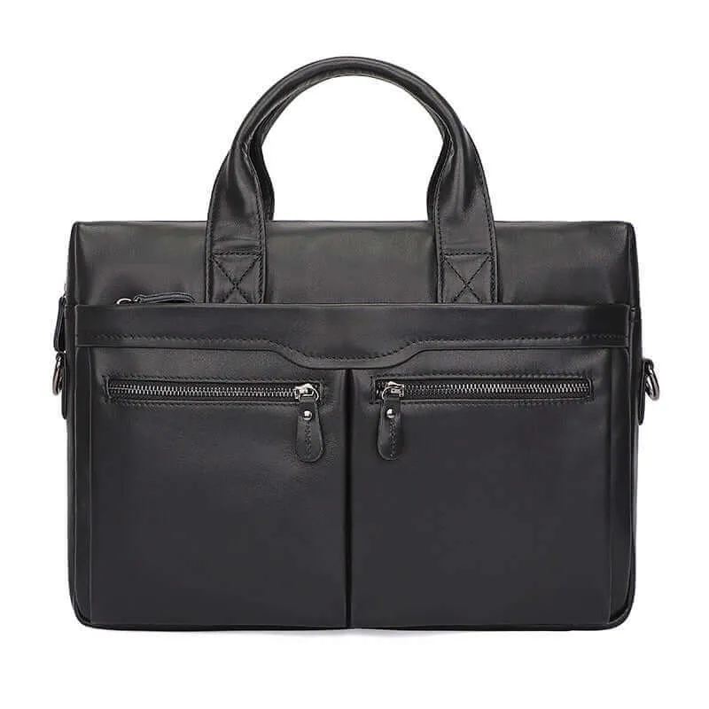 Men's Genuine Leather Business Laptop Bag – Compact & Stylish