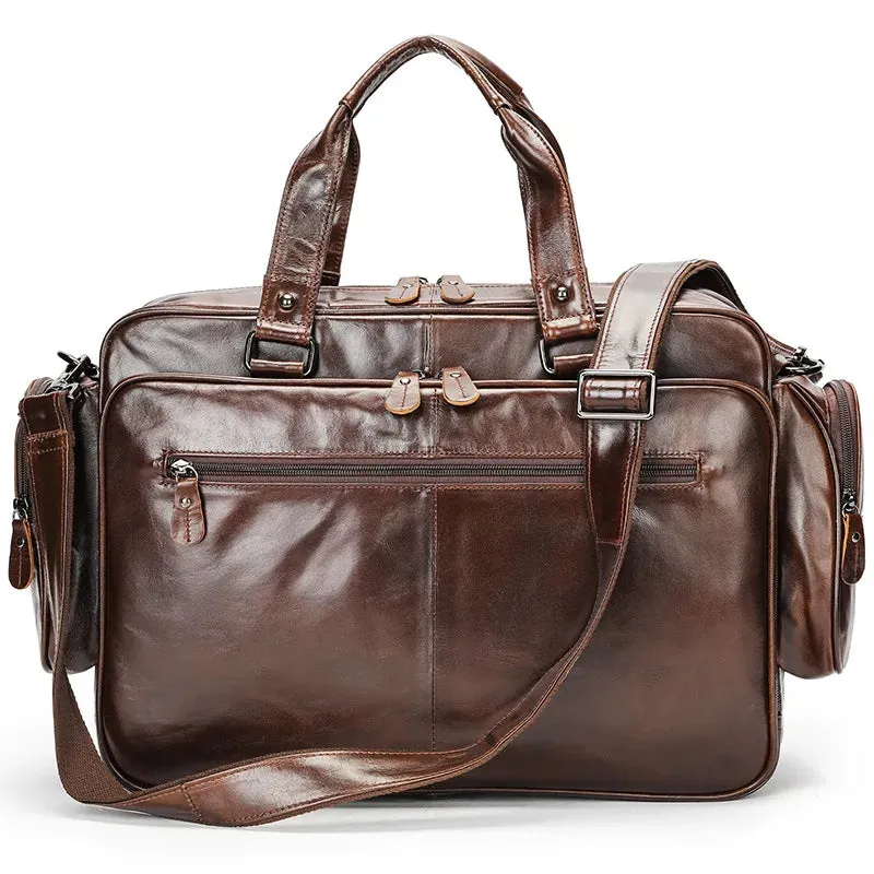 Multifunctional Large Capacity Genuine Leather Vintage Handbag