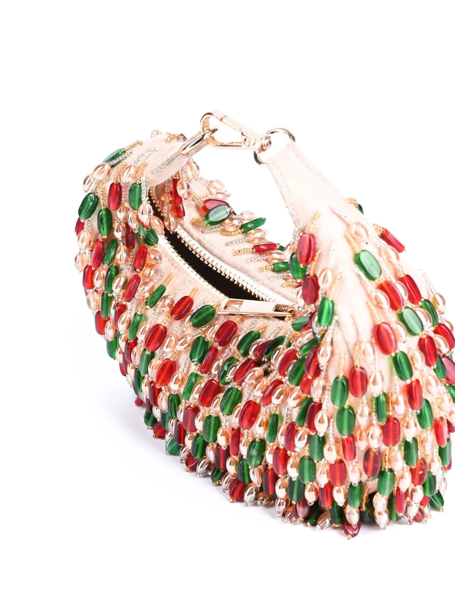 Noor Multi-Colour Suede Embellished Bag