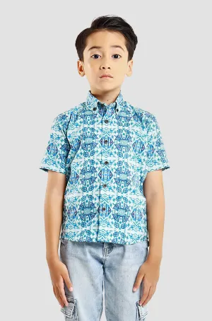 Nusantara Junior Tribal Snow in Delicate Blue