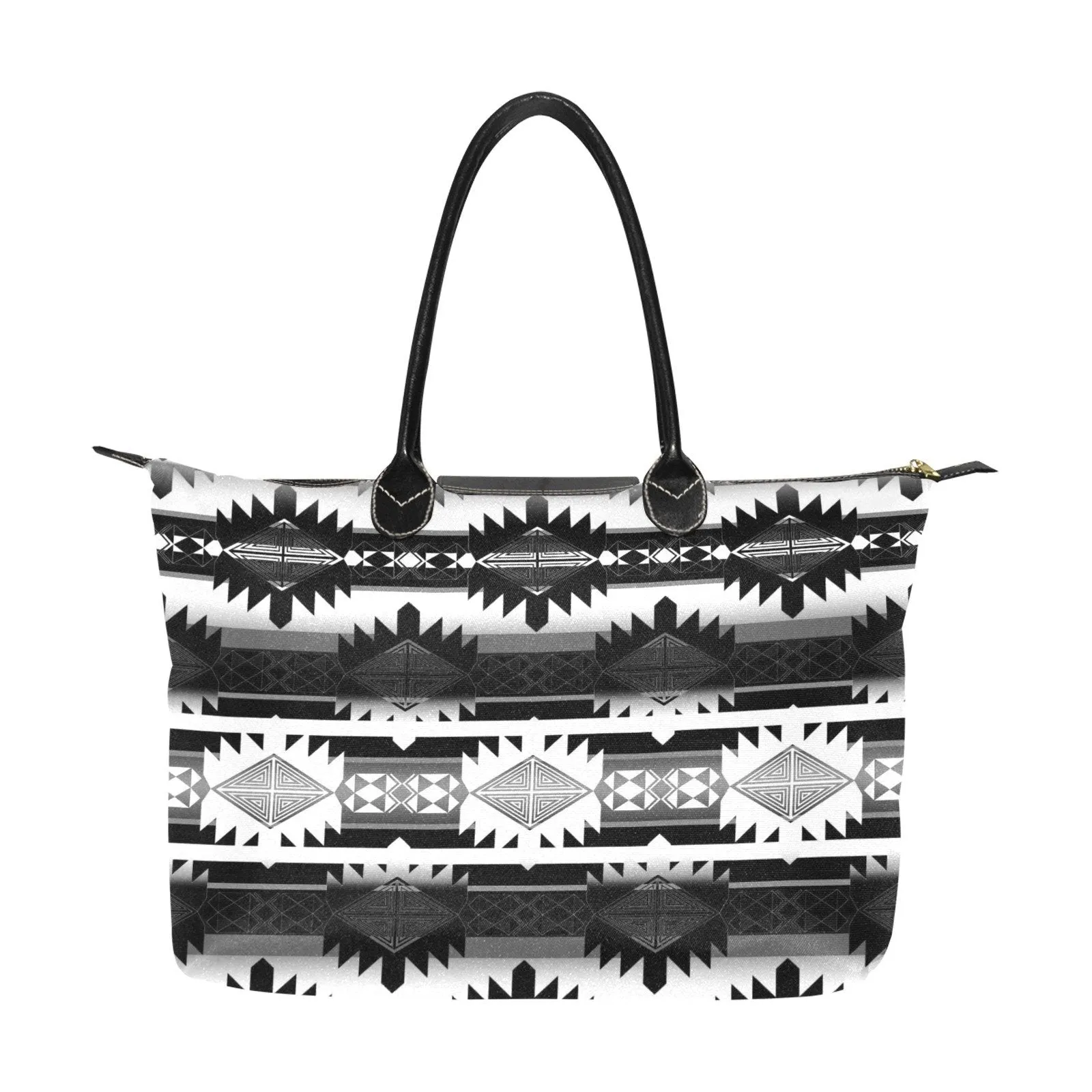 Okotoks Black and White Single-Shoulder Lady Handbag