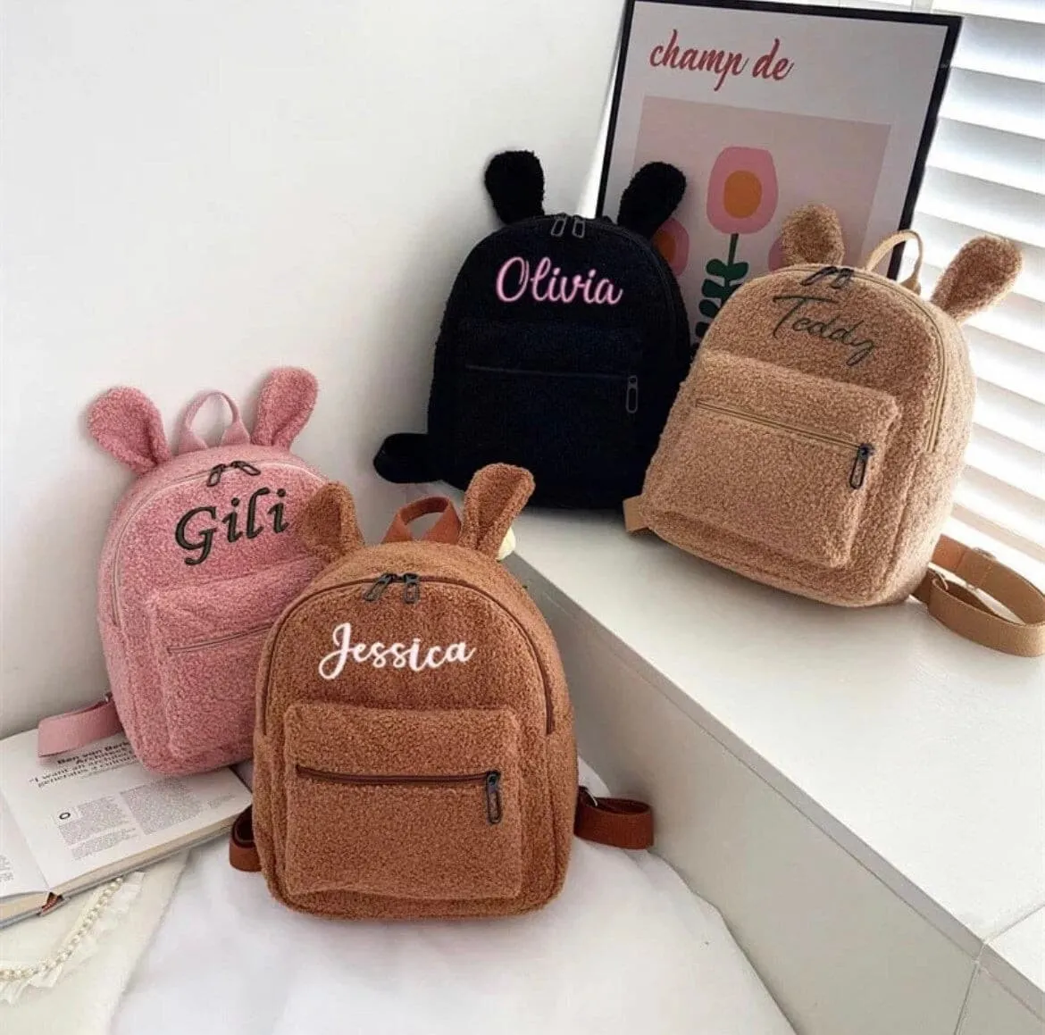 Personalised Backpack with Embroidered Name for Kids