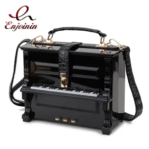 Piano Acrylic Box Shaped Women Purses and Handbags Designer Shoulder Bags