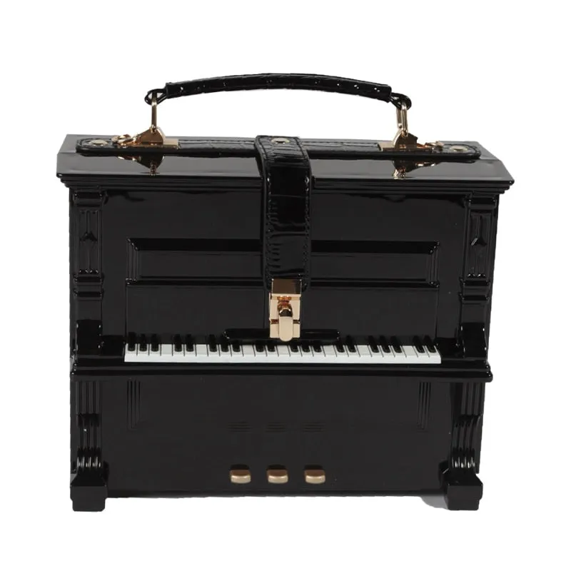 Piano Acrylic Box Shaped Women Purses and Handbags Designer Shoulder Bags