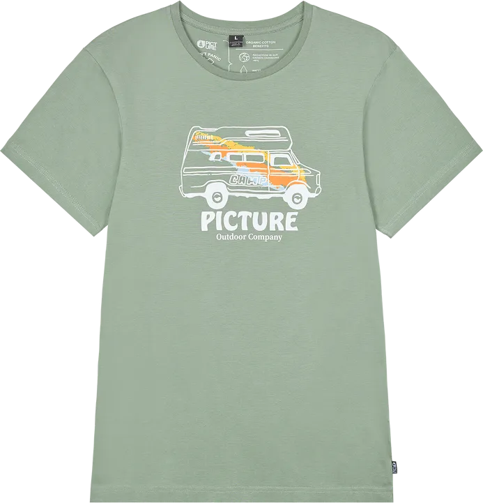 Picture Organic Clothing Men&#x27;s Custom Van Tee Green Spray | Buy Picture Organic Clothing Men&#x27;s Custom Van Tee Green Spray here | Outnorth