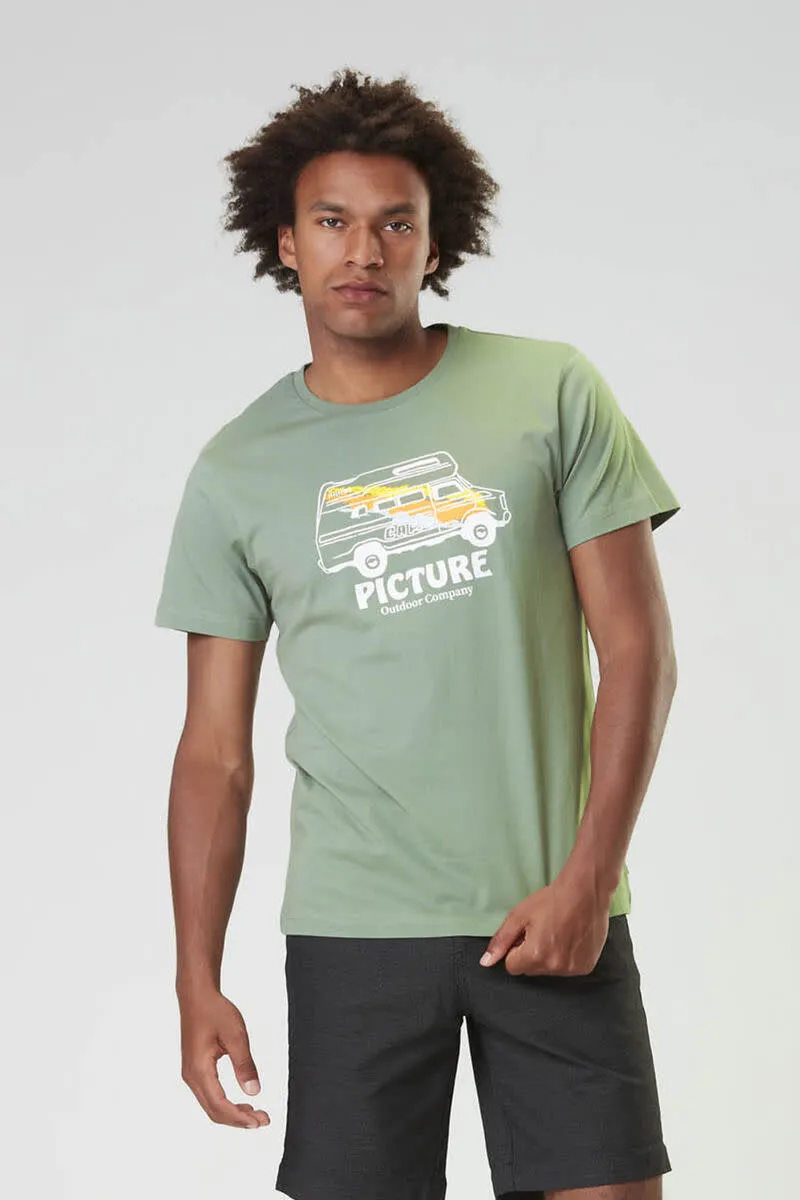 Picture Organic Clothing Men&#x27;s Custom Van Tee Green Spray | Buy Picture Organic Clothing Men&#x27;s Custom Van Tee Green Spray here | Outnorth