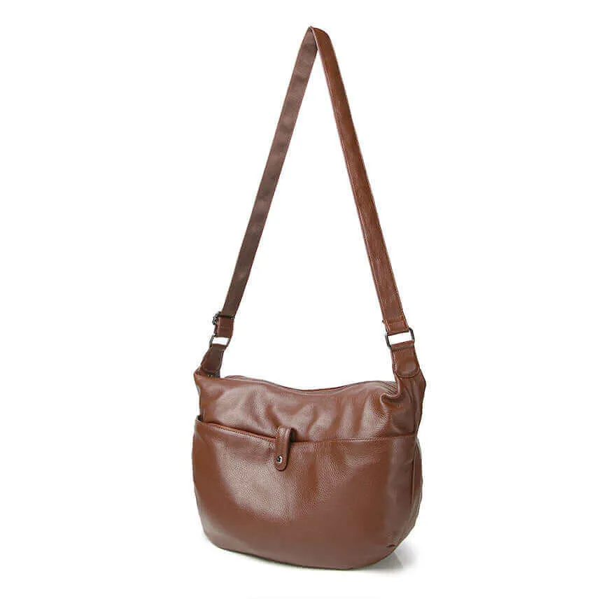 Premium Large Soft Leather Shoulder Crossbody Bag