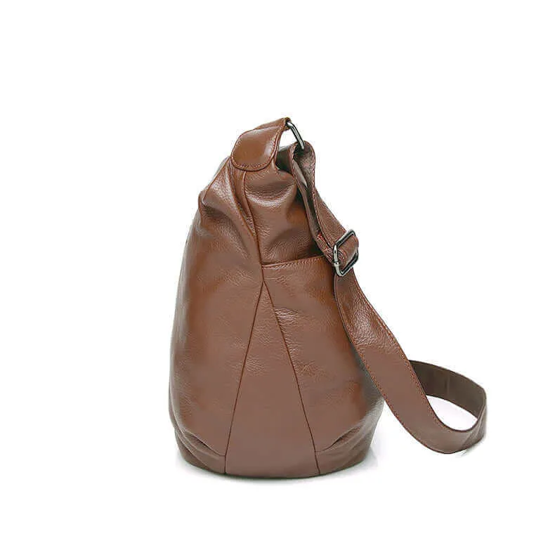 Premium Large Soft Leather Shoulder Crossbody Bag