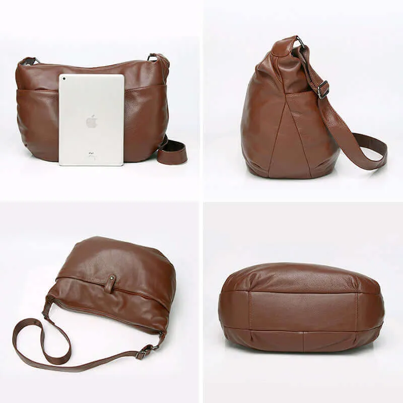 Premium Large Soft Leather Shoulder Crossbody Bag