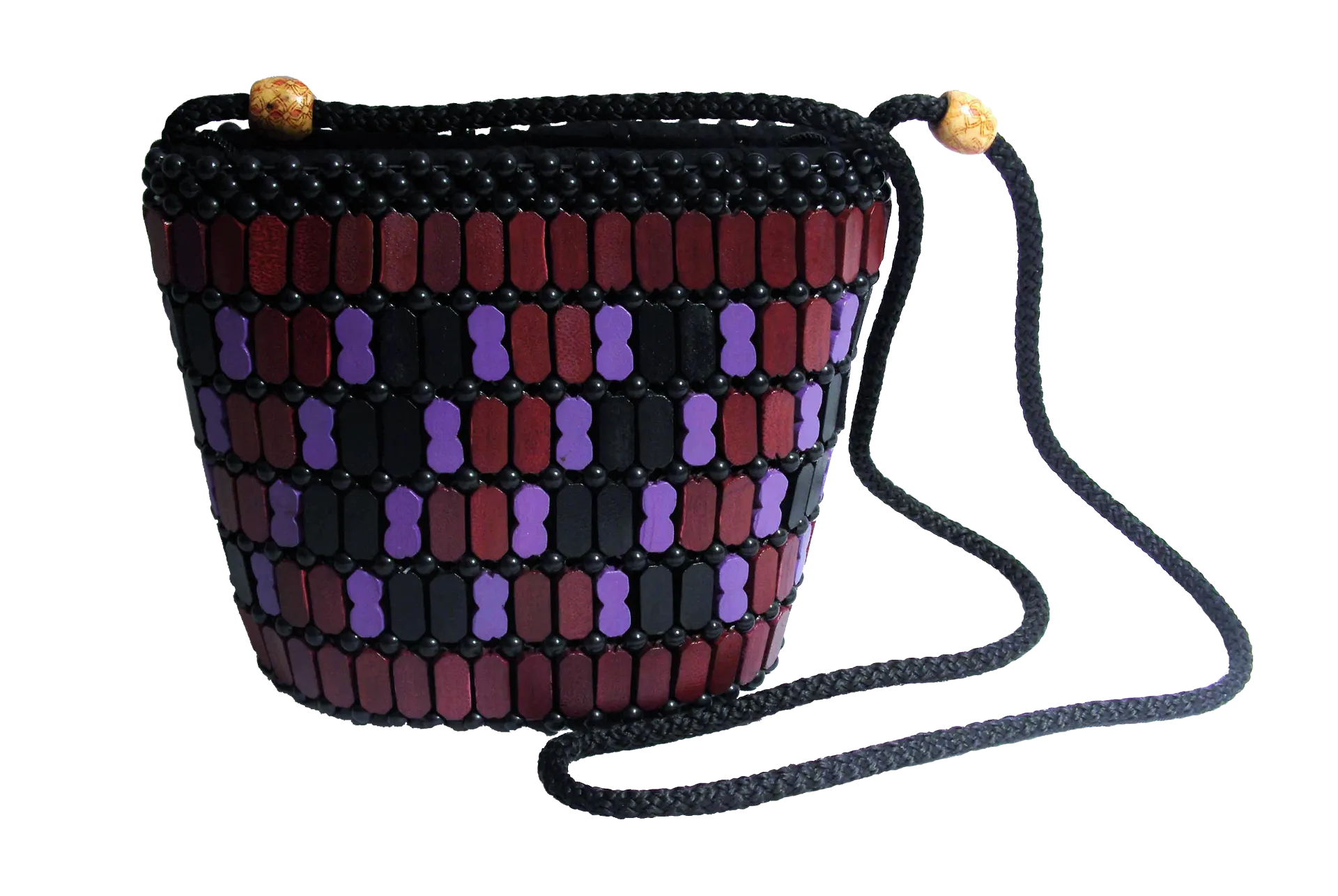 Purple Ethnic Beaded Bohemian Satchel / Bag