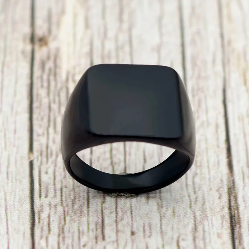 "2021 Square Black Hero Ring: Stylish, Durable."