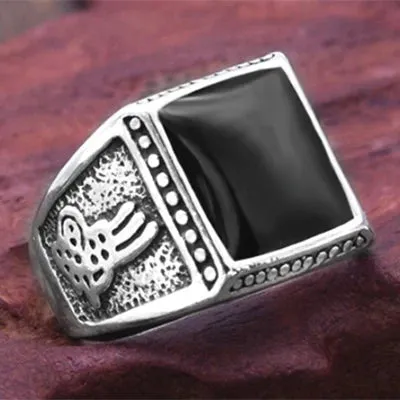 "2021 Square Black Hero Ring: Stylish, Durable."