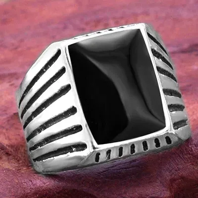 "2021 Square Black Hero Ring: Stylish, Durable."