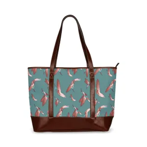 Red Swift Turquoise Tote Handbag